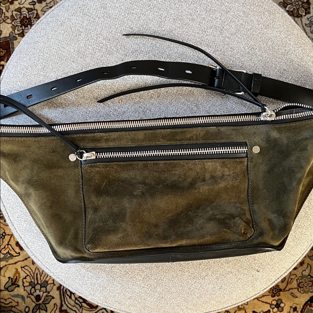 Rag and Bone suede and leather sling bag
